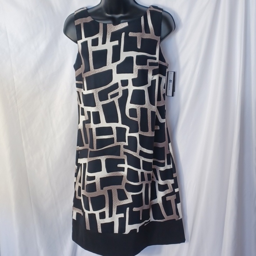 AB Studio Animal Print Shift Dress, NWT,  sz 10
